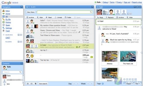 第一手试用Google Wave：奇妙的感觉 