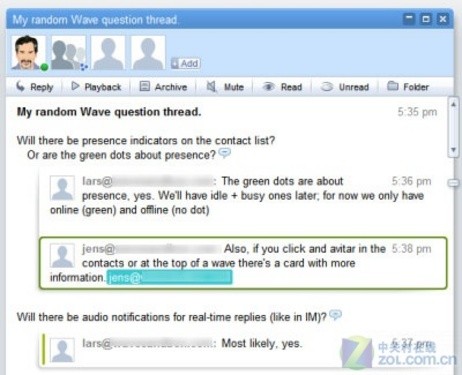 第一手试用Google Wave：奇妙的感觉 