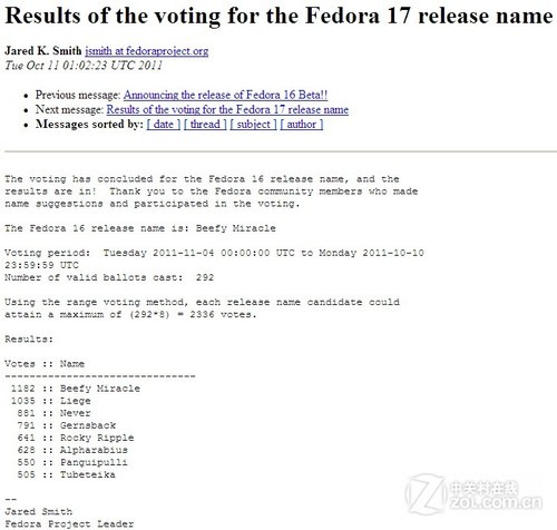 Fedora 17代号取名为Beefy Miracle(图) 